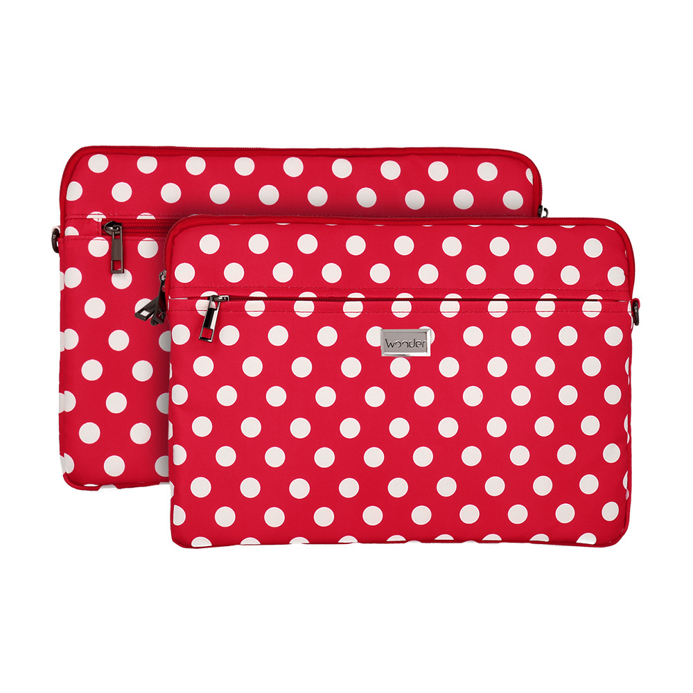Wonder Sleeve Laptop 15-16 inches red polka-dot
