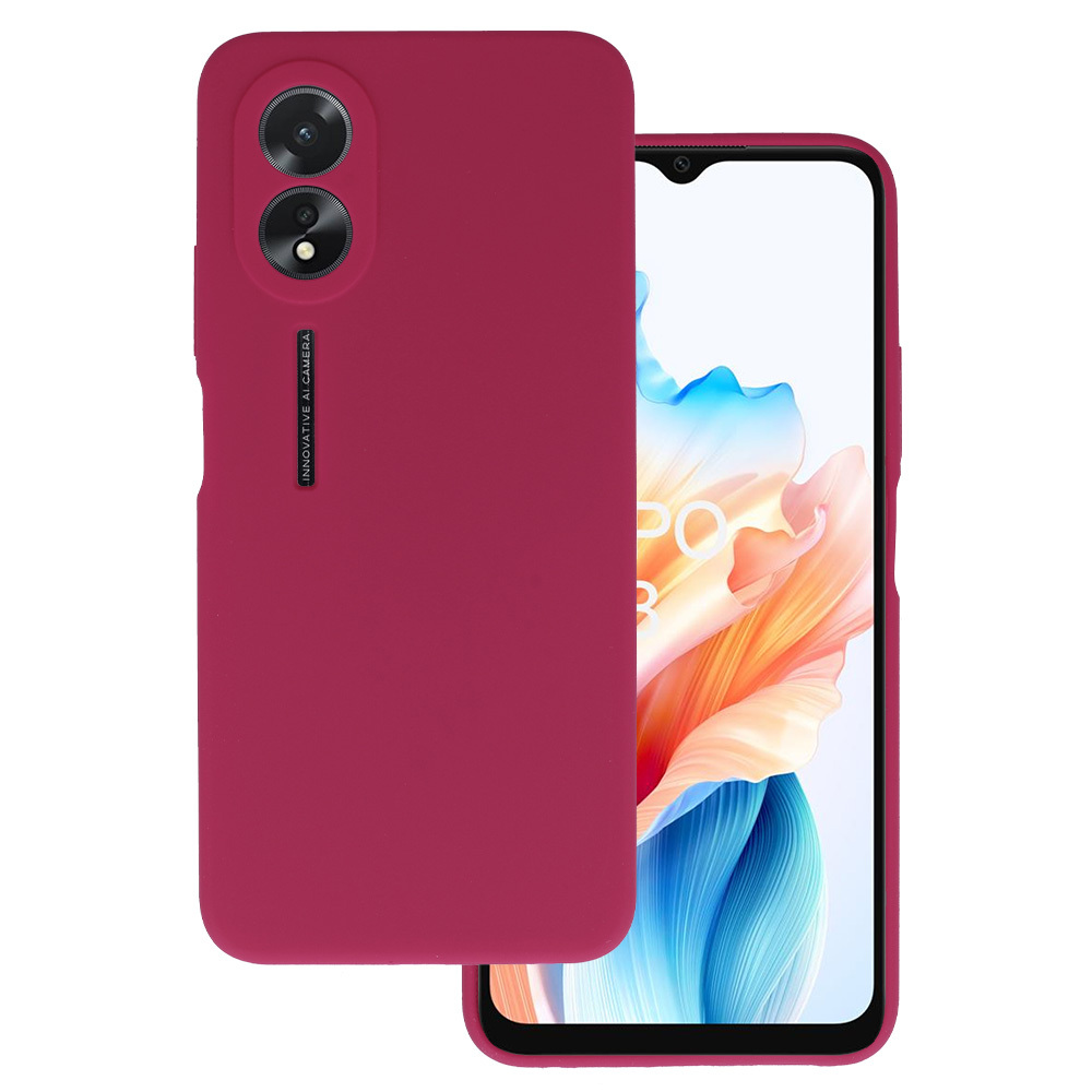 Silicone Lite Case for Oppo A38 4G burgundy