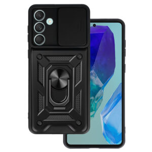 Slide Camera Armor Case for Samsung Galaxy M55 5G Black