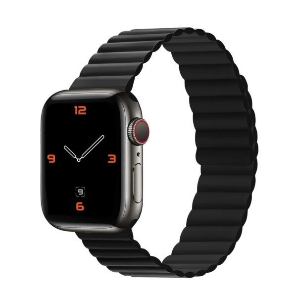 Silicone magnetic loop for Apple Watch 38/40/41 double-sided design 2 black