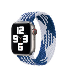 Braided loop for Apple Watch 42/44/45/49 design 1 navy-white