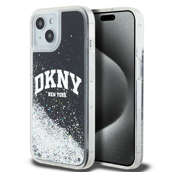 Original Case DKNY hardcase Liquid Glitter Big Logo DKHCP14SLBNAEK for Iphone 13/14/15 black