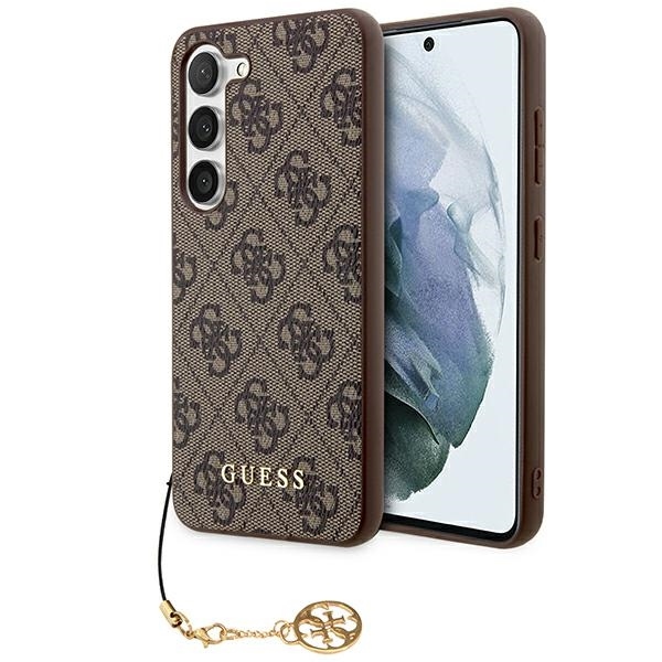 Original Case GUESS - hardcase 4G Charms Collection GUHCSA35GF4GBR for Samsung Galaxy A35 Brown