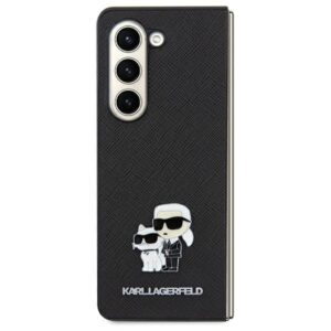 Original Pouch KARL LAGERFELD hardcase Saffiano Karl&Choupette Pin KLHCSA35SAKCNPK for Samsung Galaxy A35 black