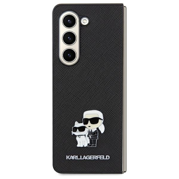Original Pouch KARL LAGERFELD hardcase Saffiano Karl&Choupette Pin KLHCSA35SAKCNPK for Samsung Galaxy A35 black