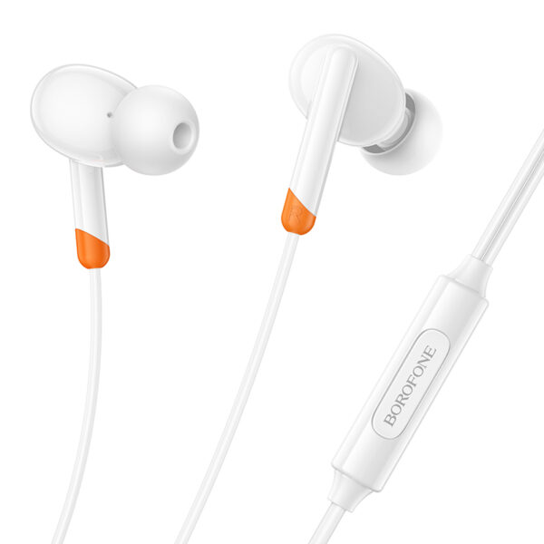 Borofone Earphones BM92 Refined with microphone Type C (DAC) white
