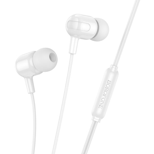 Borofone Earphones BM84 Berry with microphone white
