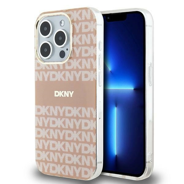 Original Case DKNY hardcase IML Mono & Stripe MagSafe DKHMP13XHRHSEP for Iphone 13 Pro Max pink