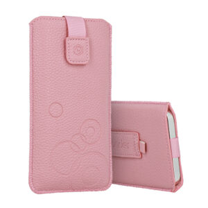 WONDER Deko Pouch Case (Size XXL) for Samsung S25 Ultra/S24 Ultra/M35/M23/A16 5G/Xiaomi Redmi 14C pink