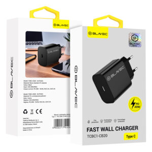Blavec Wall charger BC-1 - Type C - PD 20W (TCBC1-CB20) black