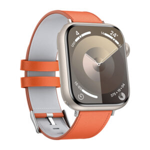 Benks Vintage Leather Watch Band for Apple Watch 42/44/45/49 orange
