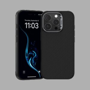 Benks Magnetic Armor Pro Kevlar Case Metal Frame 600D for Iphone 16 Pro black