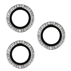 Tempered Glass HARD DIAMOND for camera (LENS) for Iphone 16 Pro/16 Pro Max silver (lens 3 pieces)