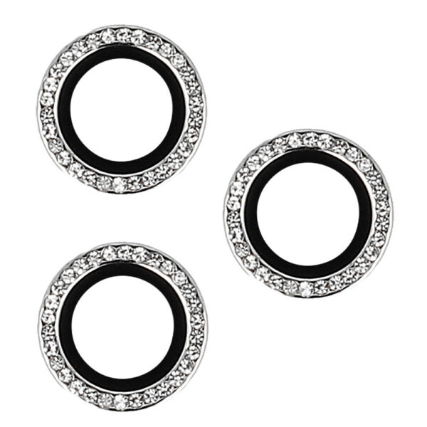 Tempered Glass HARD DIAMOND for camera (LENS) for Iphone 16 Pro/16 Pro Max silver (lens 3 pieces)