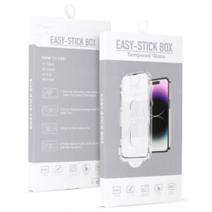 Tempered Glass Full Glue Easy-Stick Box for IPHONE 16 PLUS BLACK