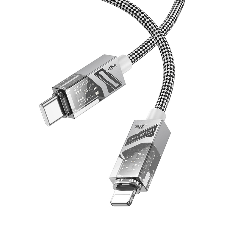 Borofone Cable BU42 Octavia - Type C to Lightning - PD 27W 1,2 metres grey