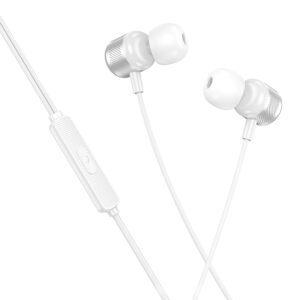 Borofone Earphones BM93 Platinum with microphone silver