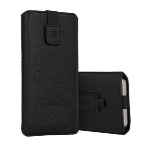 WONDER Deko Pouch Case (Size L) for Iphone 13 Mini/12 Mini/SE 2020/2022/7/8 black