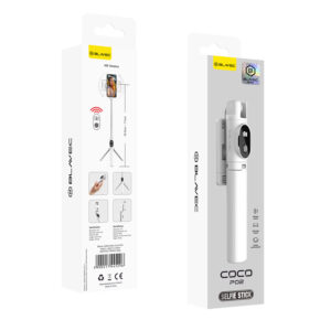Blavec Selfie Stick Coco P-02 tripod + remote control 0,7 metres (SSCP02-TRW07) white