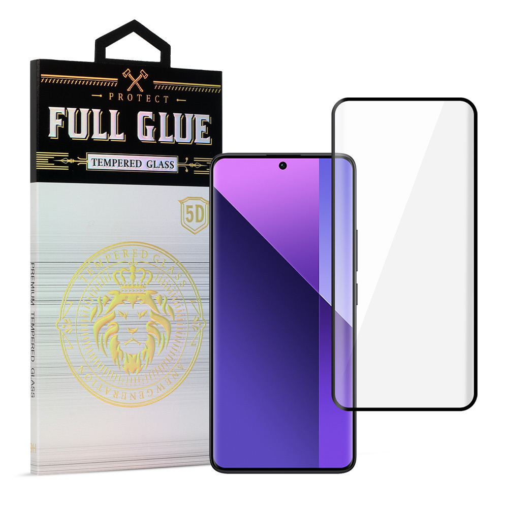 Tempered Glass HARD Full Glue 5D for XIAOMI REDMI NOTE 13 PRO PLUS 5G BLACK