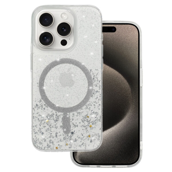Tel Protect Moonlite Magsafe Case for Iphone 16 Plus silver clear