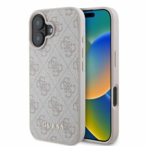Original Case GUESS hardcase 4G Classic GUHCP16SG4GFPI for Iphone 16 pink