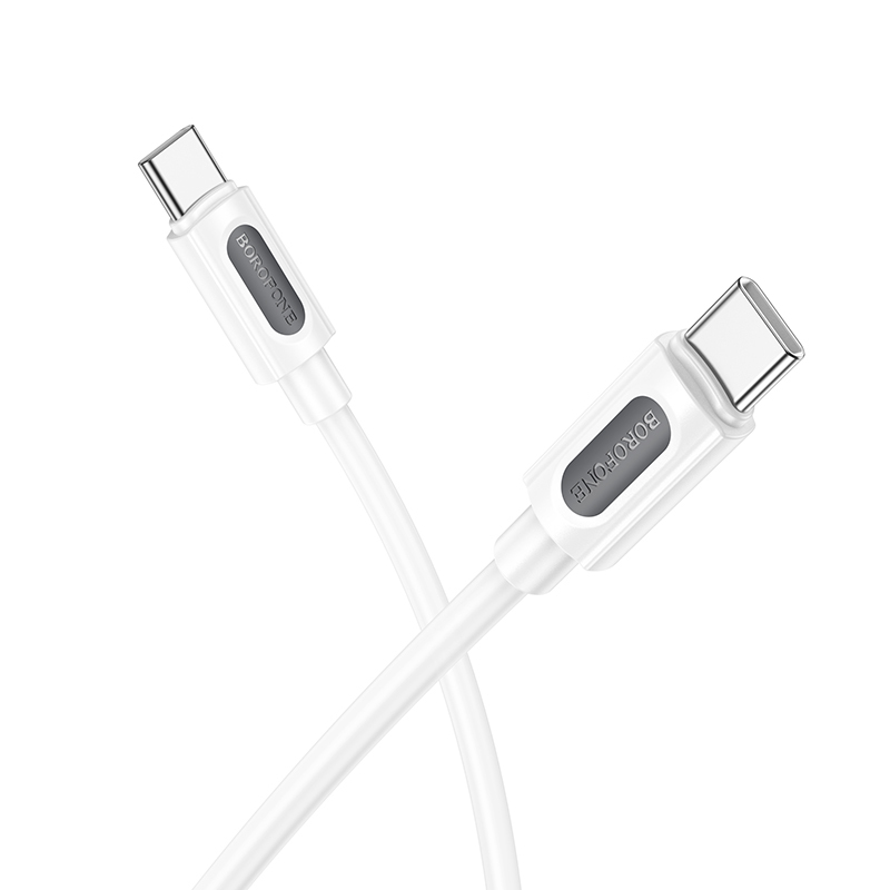 Borofone Cable BX114 Structure - Type C to Type C - PD 60W 3A 1 metre white