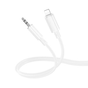 Borofone Cable AUX BL21 Lemon - Lightning to jack 3,5mm - 1 metre white