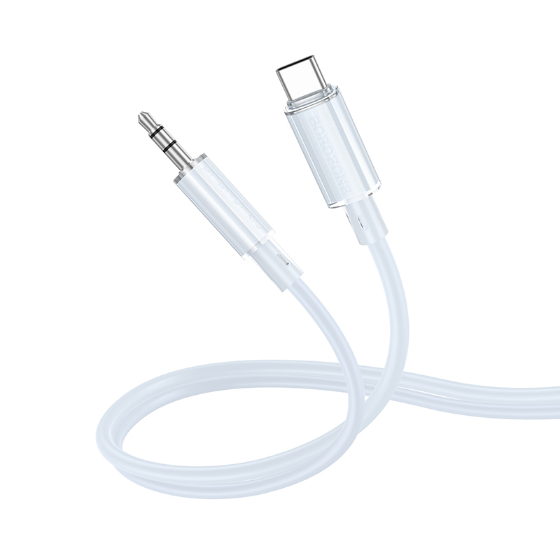 Borofone Cable AUX BL21 Lemon - Type C to jack 3,5mm - 1 metre blue