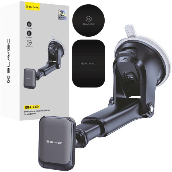Blavec Car holder BH-02 magnetic to windshield (BH02-MWSB) black