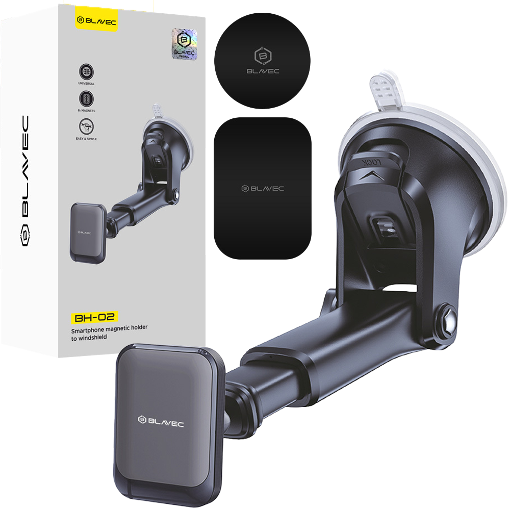 Blavec Car holder BH-02 magnetic to windshield (BH02-MWSB) black