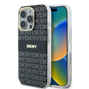 Original Case DKNY Repeat Texture Pattern with Stripe DKHMP16LHRHSEK for Iphone 16 Pro black