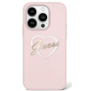 Original Case GUESS IML Heart GUHCP16LHCHGSPP for Iphone 16 Pro pink
