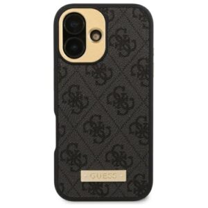 Original Case GUESS 4G Logo Plate Magsafe GUHMP16LU4GPRK for Iphone 16 Pro black