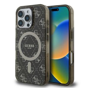 Original Case GUESS IML 4G Background Magsafe GUHMP16XH4DTEW for Iphone 16 Pro Max brown