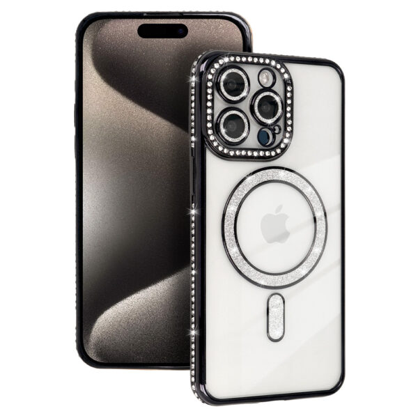 Bling Magsafe Case for Iphone 13 black