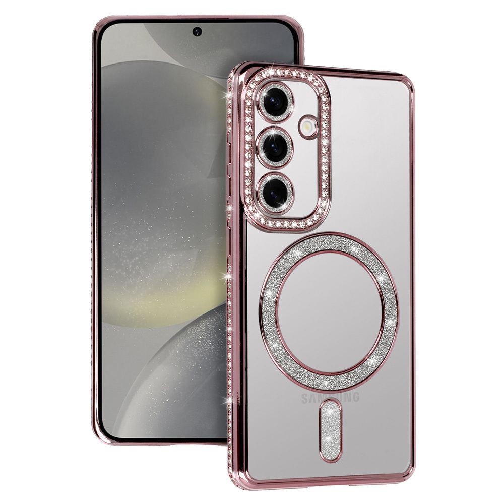 Bling Magsafe Case for Samsung Galaxy S25 pink