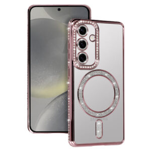 Bling Magsafe Case for Samsung Galaxy S25 Ultra pink
