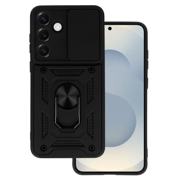 Slide Camera Armor Case for Samsung Galaxy S25 Ultra Black