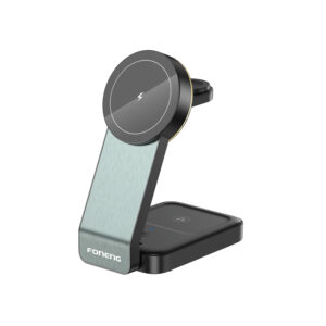 Foneng Desktop phone holder CP123 3 in 1 with induction charging black
