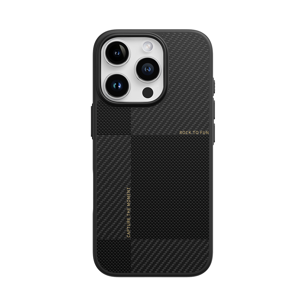 Rock Ultra Thin Aramid Fiber Kevlar 600D Case for Iphone 16 Pro black