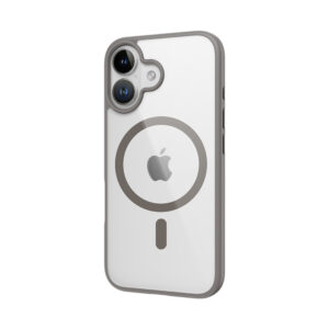 Rock Guard Series Magnetic Case for Iphone 16 transparent-grey