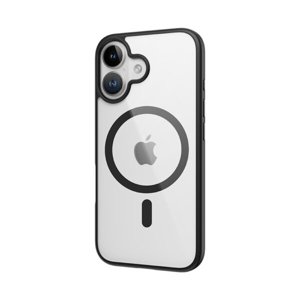 Rock Guard Series Magnetic Case for Iphone 16 Plus transparent-black