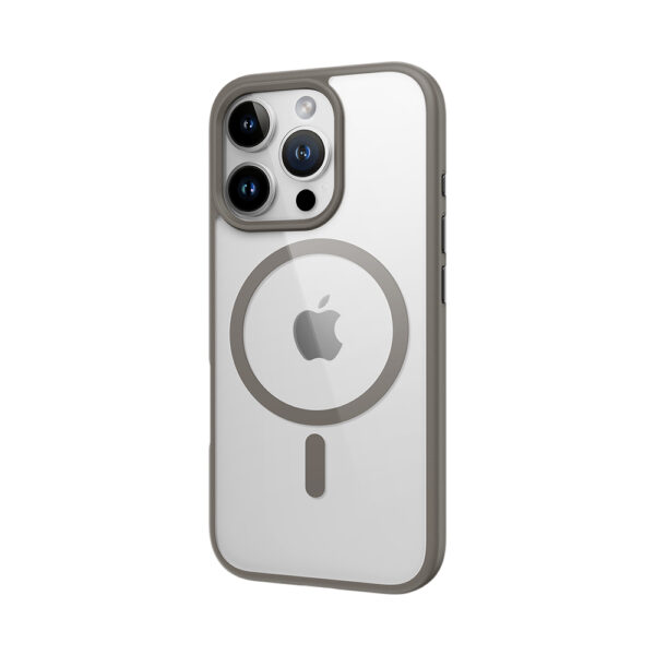 Rock Guard Series Magnetic Case for Iphone 16 Pro transparent-grey
