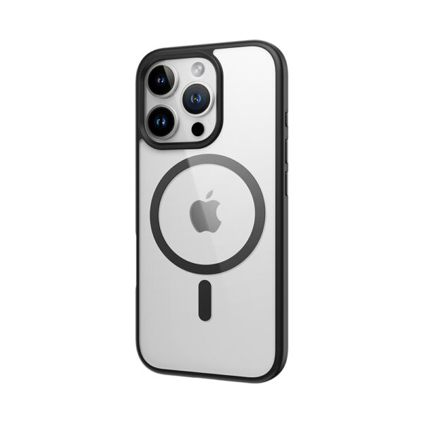 Rock Guard Series Magnetic Case for Iphone 16 Pro Max transparent-black
