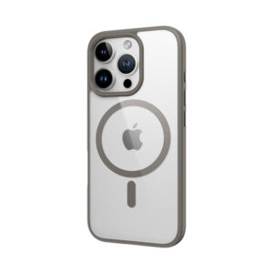 Rock Guard Series Magnetic Case for Iphone 16 Pro Max transparent-grey