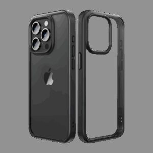 Rock Guard Series Case for Iphone 15 Pro transparent-black