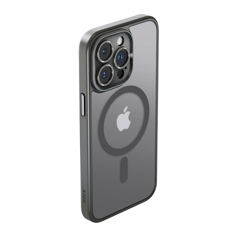 Rock Guard Touch Matte Series Magnetic Case for Iphone 15 Pro Max grey