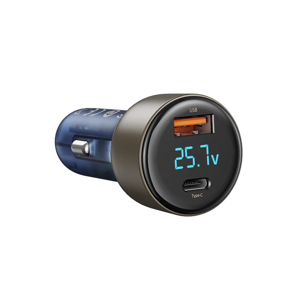 Rock Car charger H16  - USB + Type C - 72W 5A blue