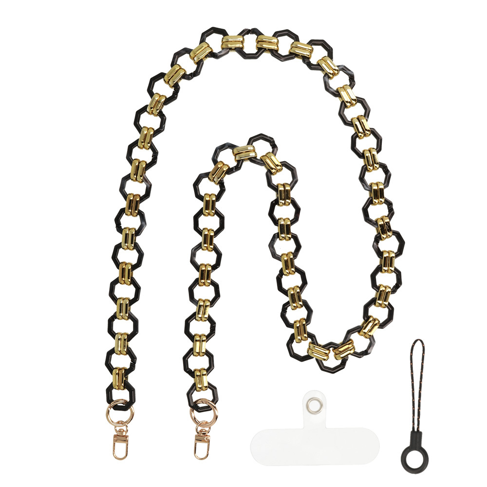 Phone pendant 0809 black-gold